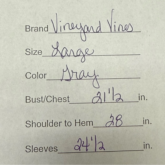 Vineyard Vines Whale Long Sleeve Tee Gray Size L – Football Field Whale Logo Poc - Picture 9 of 9